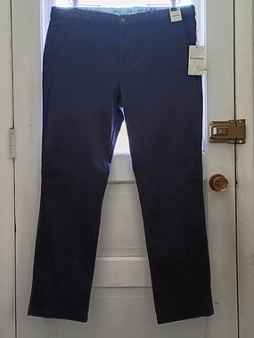NWT Tommy Bahama Trousers Navy Borocay 40x32" Back Welt Pocket Cotton Blend Prep